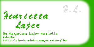 henrietta lajer business card