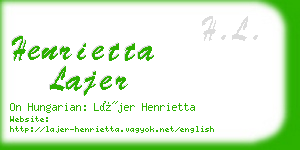 henrietta lajer business card